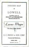 Indexed Map of Lowell Including Parts of Dracut and Chelmsford Massachusetts - Lucas Maps