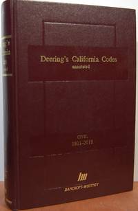 California Civil Code Annotated 1801-2018 (Deering's California Codes)