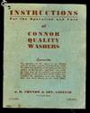 Instructions for the Operation and Care of Connor Quality Washers
