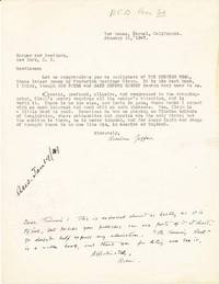 Robinson Jeffers Praises The Work Of Poet Frederick Mortimer Clapp: “The Seeming Real…Is His Best Book…The Emotion Is There, He Is Never Inhuman, And For Sheer Depth And Range Of Thought There Is No One Like Him, In America Or England…It Doesn’t Half Express My Admiration”