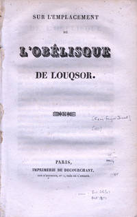 Sur l'emplacement de l'ob&eacute;lisque de Louqsor