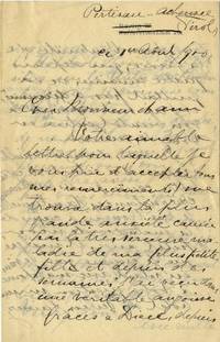 Autograph letter signed to a male friend