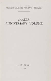 Saadia Anniversary Volume