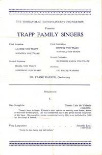 THE THOMASVILLE ENTERTAINMENT FOUNDATION PRESENTS THE TRAPP FAMILY SINGERS: THE THOMASVILLE ENTERTAINMENT FOUNDATION PRESENTS THE TRAPP FAMILY SINGERS: