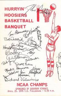 Program: Hurryin' Hoosiers Basketball Banquet: NCAA Champs (April 15, 1976)