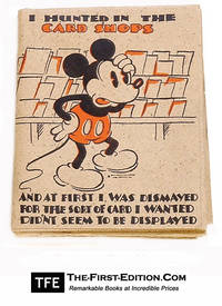 Walt Disney Rare Early Poster Size Mickey Mouse Birthday Card with Envelope circa 1935 - One of the Earliest Disney Cards in Existence