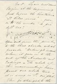 Autograph performance notes regarding Faust, Otello and Lucia da Lammermoor, incorporating an autograph musical quotation