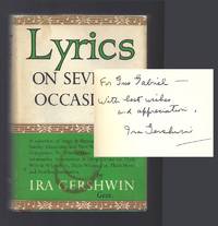 LYRICS ON SEVERAL OCCASIONS. Inscribed