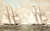 The Great Ocean Yacht Race. Between the Henrietta, Fleetwing & Vesta. The "good bye" to the yacht club steamer "River Queen", 4 miles east of Sandy Hook. Light Ship. Decr. 11th. 1866 by CURRIER & IVES (publishers) - After Charles PARSONS from Donald Heald Rare Books - Used Book
