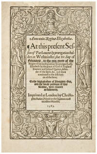 Anno XXIX. Reginae Elizabethae, London, 1587, Beale S301