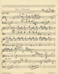 Valse-Brilliante. Autograph musical manuscript signed and dated August 1, 1935
