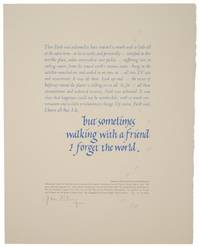 Then Faith Was Ashamed.... (Signed Broadside)