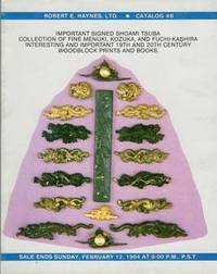 Important Signed Shoami Tsuba Collection of Fine Menuki , Kozuka , and Fuchi-Kashira Interesting and Important 19th. And 20th. Century Woodblock Prints and Books