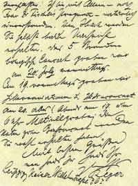 Autograph letter signed "Reger," postmarked June 27, [?]1911