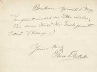 Autograph quotation signed by the noted contralto