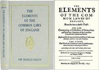 The Elements of the Common Laws of England, Branched into a Double