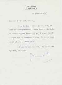 Noël Coward Writes To The Newspaper Columnist Leonard Lyons