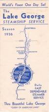 THE LAKE GEORGE STEAMSHIP SERVICE:
