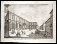 Veduta dello Spedale, e della Piazza di S. Maria Nuova. T.XVI