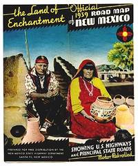 LAND OF ENCHANTMENT. OFFICIAL 1939 ROAD MAP OF NEW MEXICO