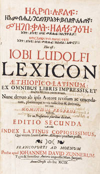 1) Lexicon Aethiopico - Latinum, ex omnibus libris impressis, nonnullisque manuscriptis collectum; et cum docto quodam Aethiope relectum. Accessit authoris grammatica, cum aliis nonnullis, quorum Catalogum sequens pagina exhibebit.  2) Lexicon amharico-latinum, cum indice latino copioso inquirendis vocabulis amharicis in hoc opere contentis.  3) Grammatica Aethiopica: Ab ipso autore solicite revisa, & plurimis in locis correcta & aucta