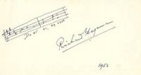 Autograph musical quotation signed