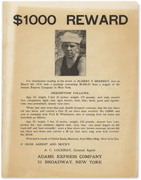 1000 (dollar) Reward for Information Leading to the Arrest of Albert