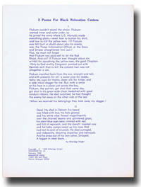2 Poems for Black Relocation Centers