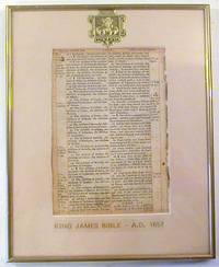 Original Leaf from a 1657 King James Bible: Ezra