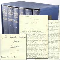 The World Crisis, a remarkable set of British first editions with five dated inscriptions from Churchill to his Aunt and significant annotations by her son, Churchill's Cousin, concerning the Battle of Jutland