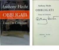 OBBLIGATI. Essays in Criticism. Signed by author
