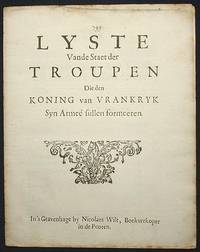Lyste vande Staet der Troupen die den Koning van Vrankryk syn Arme&eacute; Sullen Formeeren