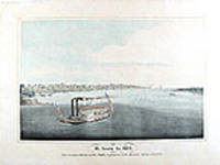 St. Louis in 1832. From an original Painting by Geo. Catlin in the possession of the Mercantile Library Association
