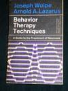 Behavior Therapy Techniques: A Guide to the Treatment of Neuroses