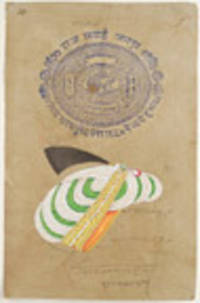 An original gouache drawing of a mughal turban