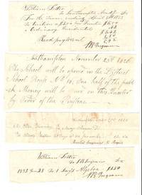 Group of four handwritten documents pertaining to Southampton Academy, Long Island, New York, in the 19th Century Group of four handwritten documents pertaining to Southampton Academy, Long Island, New York, in the 19th Century