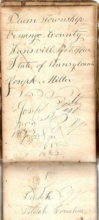 HANDWRITTEN RECEIPT BOOK FOR FARM OF JOSEPH MILLER: