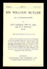 Prospectus: Sir William Butler, An Autobiography