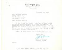 JOHN S RADOSTA TLS signed 1951 PUBLISHING New York Times JOHN S RADOSTA TLS signed 1951 PUBLISHING New York Times