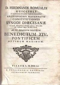 COSTITUTIONES SYNODI DIOCESANAE IN SANTA METROPOLITANA ECLESIA CELEBRATAE. (...) COSTITUTIONES SYNODI DIOCESANAE IN SANTA METROPOLITANA ECLESIA CELEBRATAE. (...)