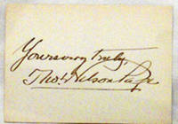 Card Signed by Thomas Nelson Page