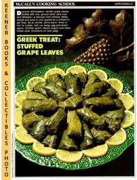 McCall's Cooking School Recipe Card: Appetizers 10 - Stuffed Grape Leaves  (Replacement McCall's Recipage or Recipe Card For 3-Ring Binders)