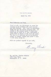 First Lady Betty Ford Thanks Friends For A Birthday Gift: “I, Too, Anticipate A Great Deal Of Travel In The Next Few Years”