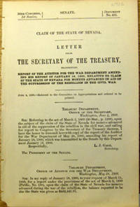 Claim of the state of Nevada.  Letter from the Secretary of the Treasury, transmitting report of the auditor for the War Department amending his report of January 18, 1900, relative to claim of the state of Nevada for moneys advanced in aid of the suppres
