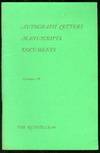 Autograph Letters, Manuscripts, Documents (Catalogue 159)