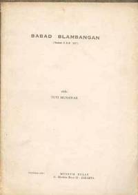Babad Blambangan (Naskah K.B.6 337) Babad Blambangan (Naskah K.B.6 337)
