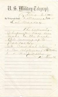 Military Telegraph from Chattanooga