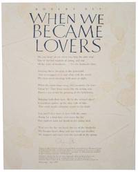 When We Became Lovers (Signed Broadside)