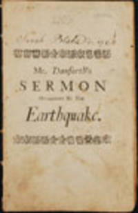 A Sermon Occasioned by the Late Great Earthquake, And the Terrors that attended it