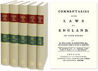 Commentaries on the Laws of England. 1st American ed w/Appendix 5 Vols